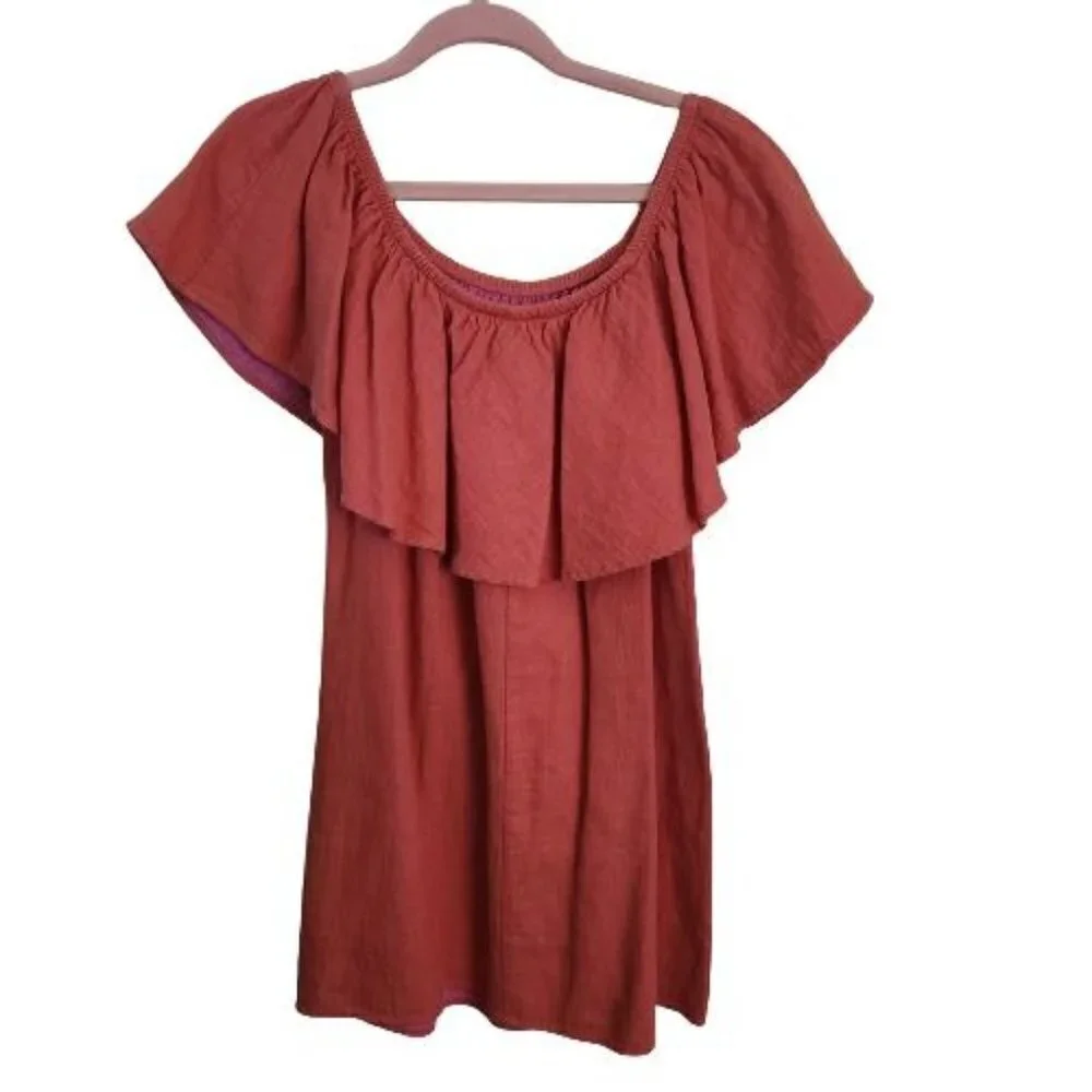 Reformation Nashville Dress Coral Pink Size L